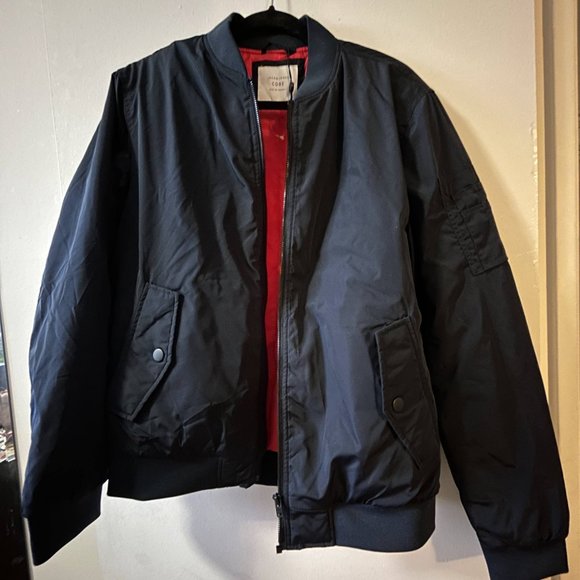 Jack & Jones Dark Navy Bomber Jacket - Large - Picture 1 of 3